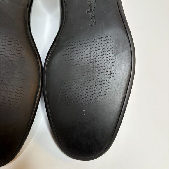 SALVATORE FERRAGAMO Classic Monk Strap Black  Leather Loafers Mens Size 10.5 - Picture 10 of 15
